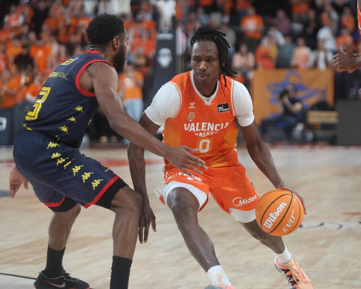 Brancou Badio, clave en la victoria del Valencia Basket ante el Andorra.