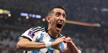 Di María celebró así su gol en la final del Mundial de Qatar 2022