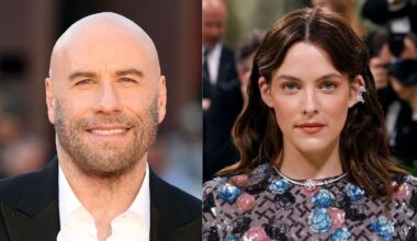 El actor John Travolta y la también intérprete y nieta de Elvis Presley, Riley Keough.