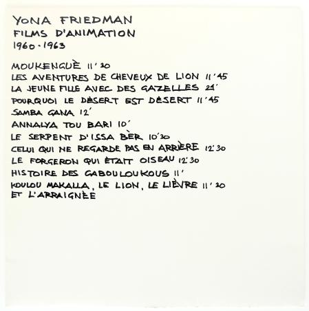 'Yona Friedman: films d'animation', 1960-1963