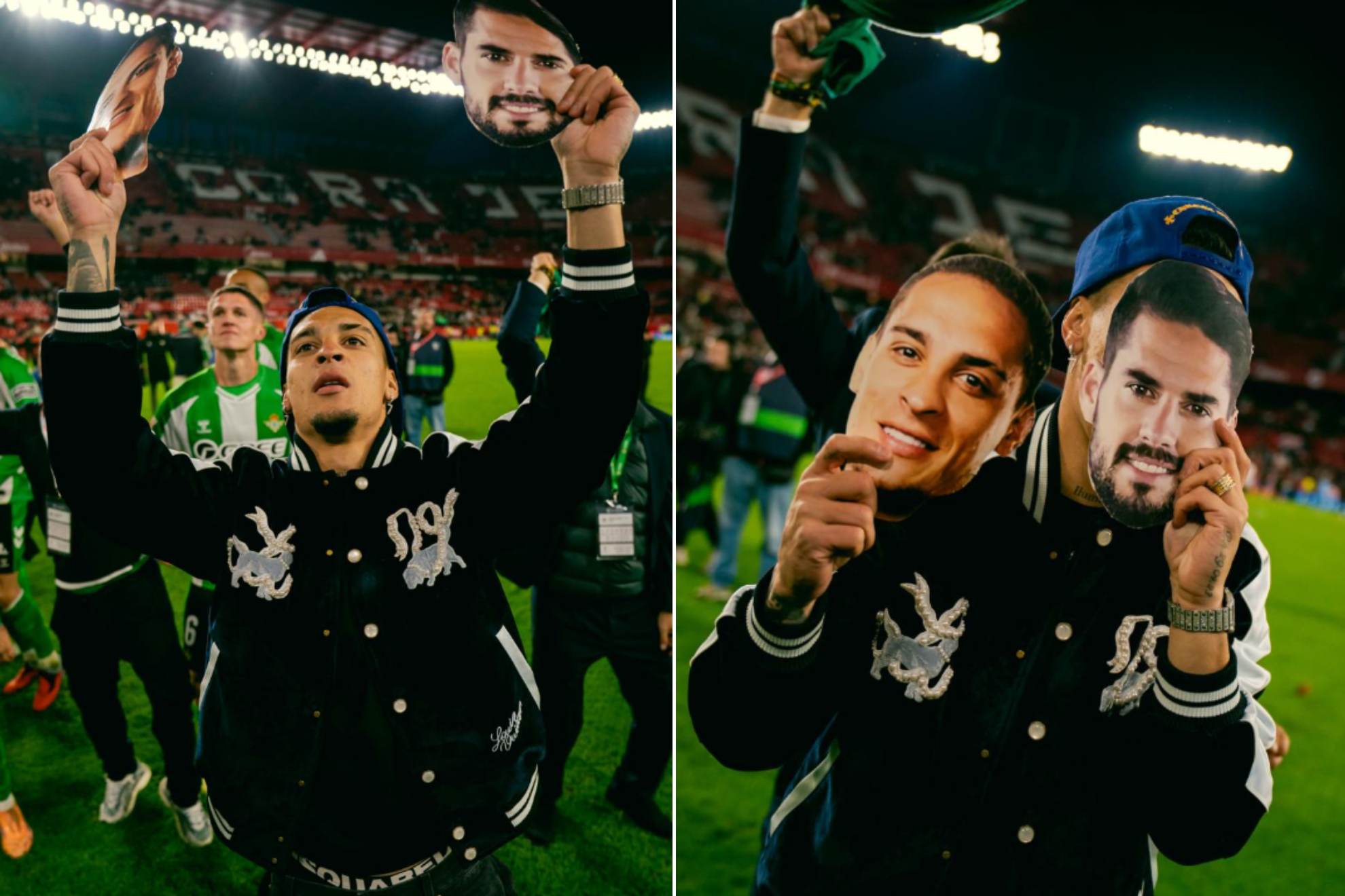 Antony con una careta de Isco