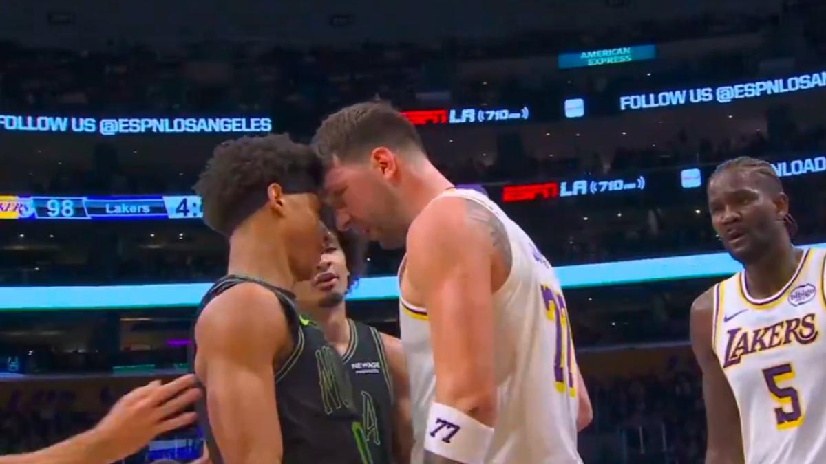 Doncic, de blanco, se inspira de nuevo en Vinicius: ¡otra pelea!