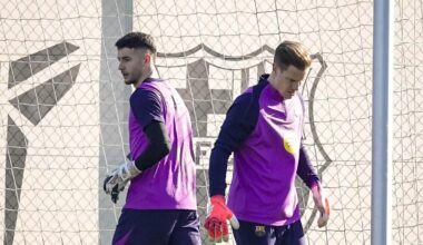 Araujo, en la Ciutat Esportiva pero aún sin entrenar; Ter Stegen con el grupo