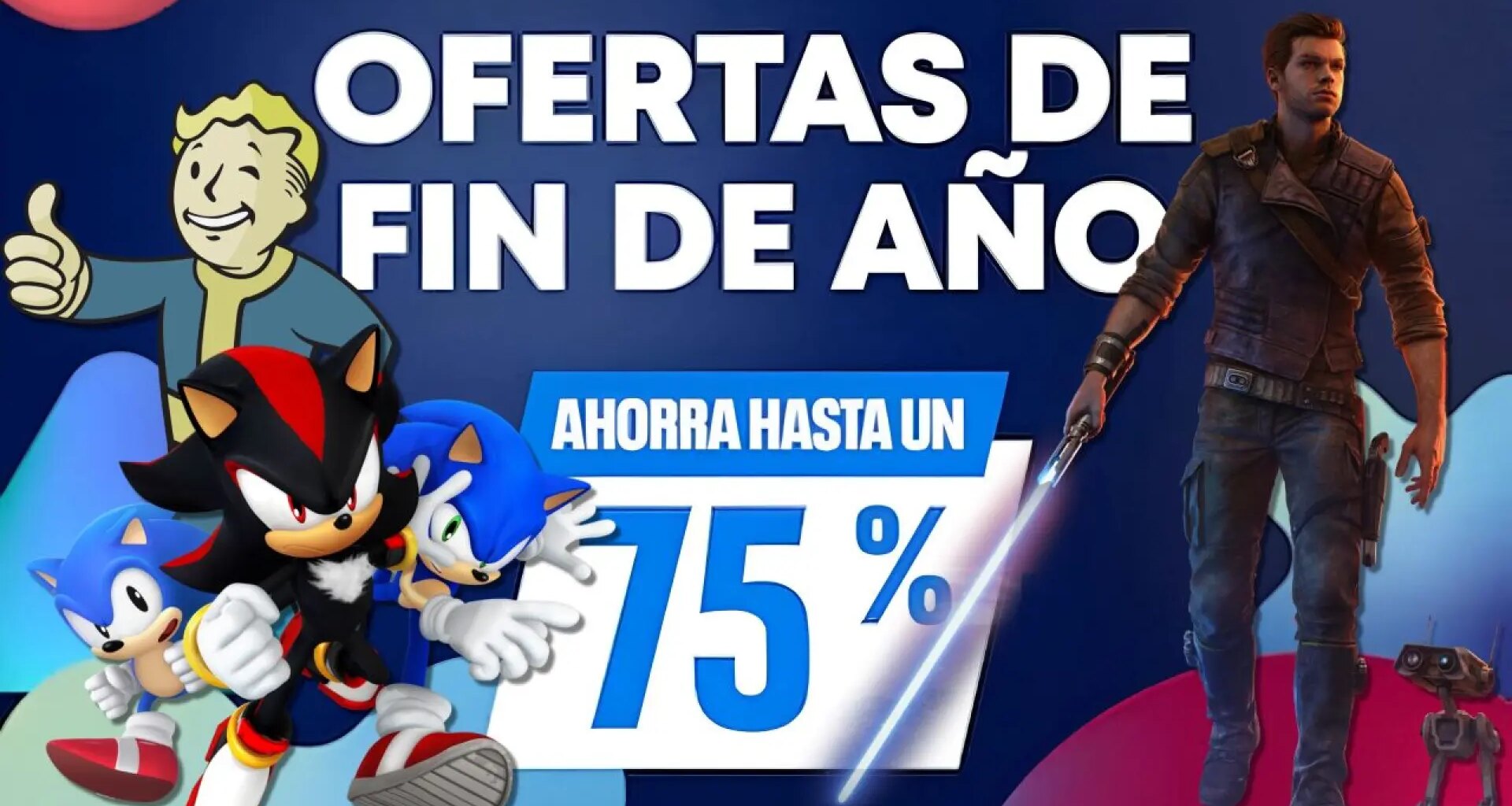 Sonic x Shadows Generations al 50%, Star Wars Jedi Survivor por 11,99 euros o Fallout 4 por 7,99 euros