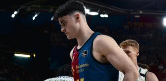 Raúl Villar, en un partido del Barça ante el Unicaja de Liga Endesa