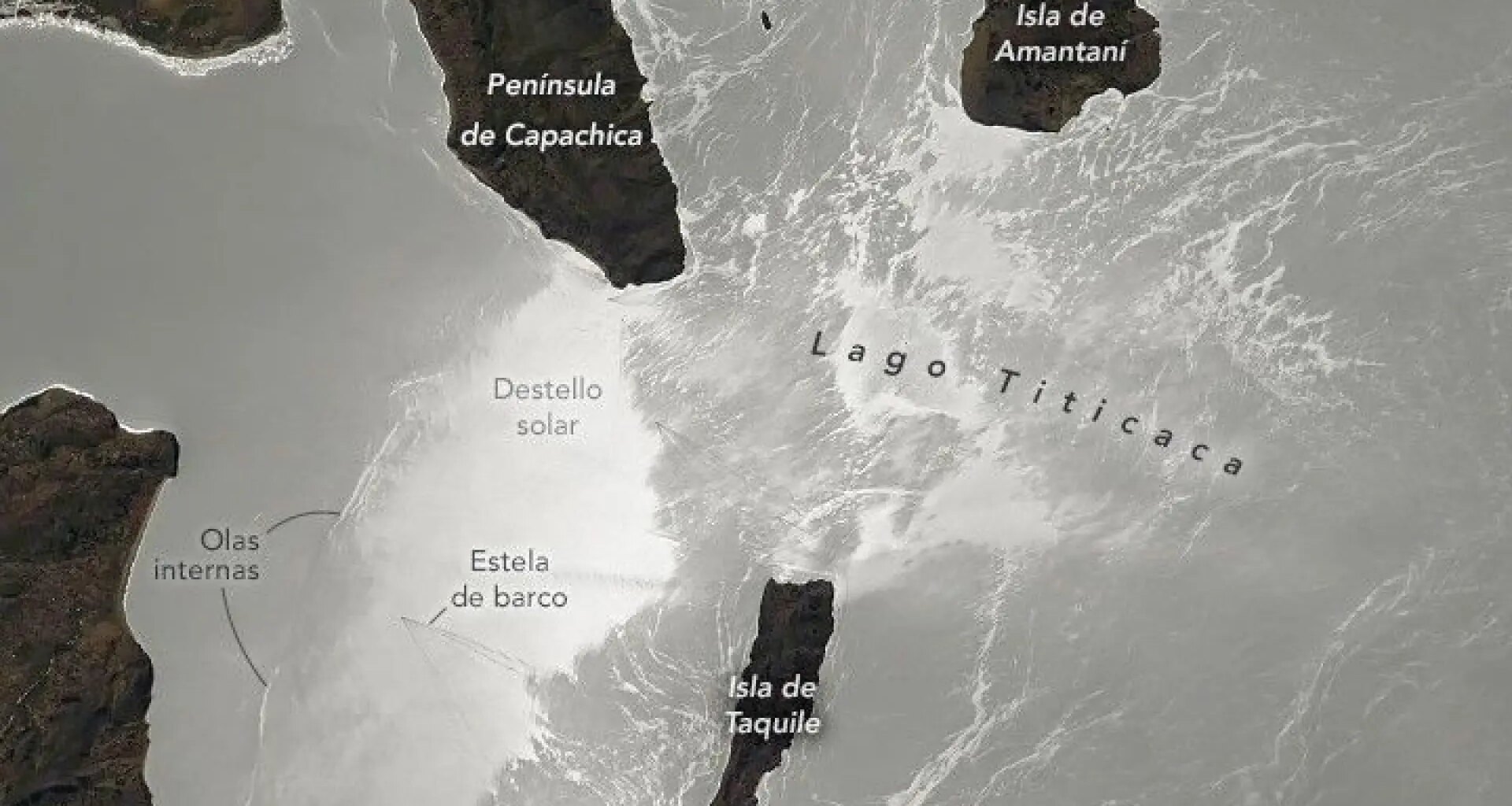 La espectacular imagen del lago Titicaca captada por un astronauta desde la Estación Espacial Internacional