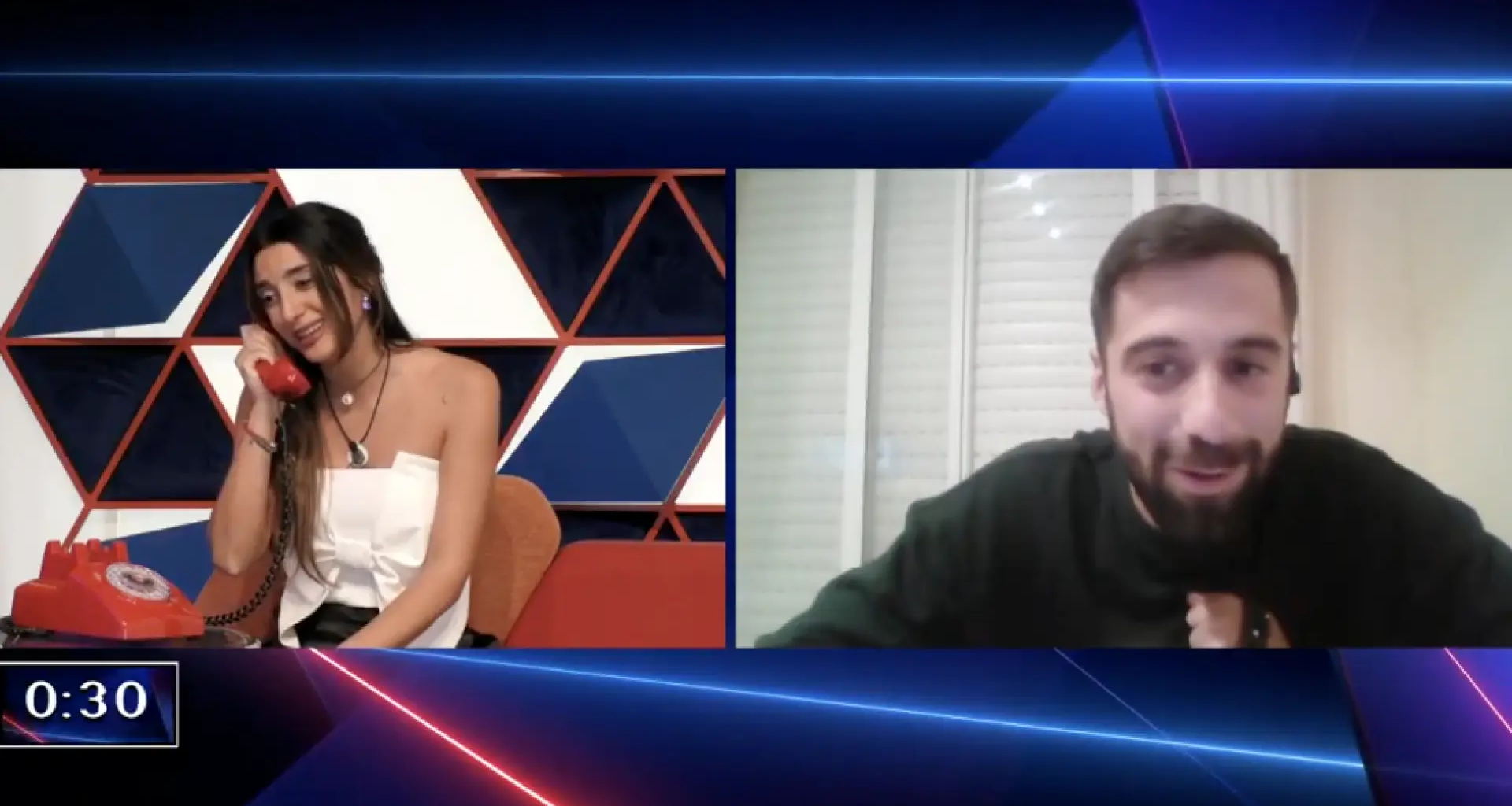 Paula llora y su novio interviene en directo