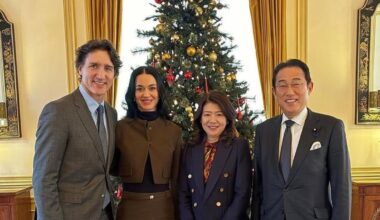 Katy Perry debuta como “primera dama” junto a Justin Trudeau en Japón