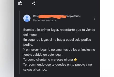 Respuesta restaurante