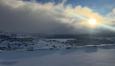 Emilia deja metro y medio de nieve en el Teide, la nevada más intensa desde 2016