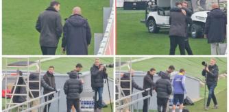 El ex capitán rojiblanco estuvo presente en el entrenamiento del Atlético en Majadahonda y saludó a Simeone, al cuerpo técnico y a varios jugadores.