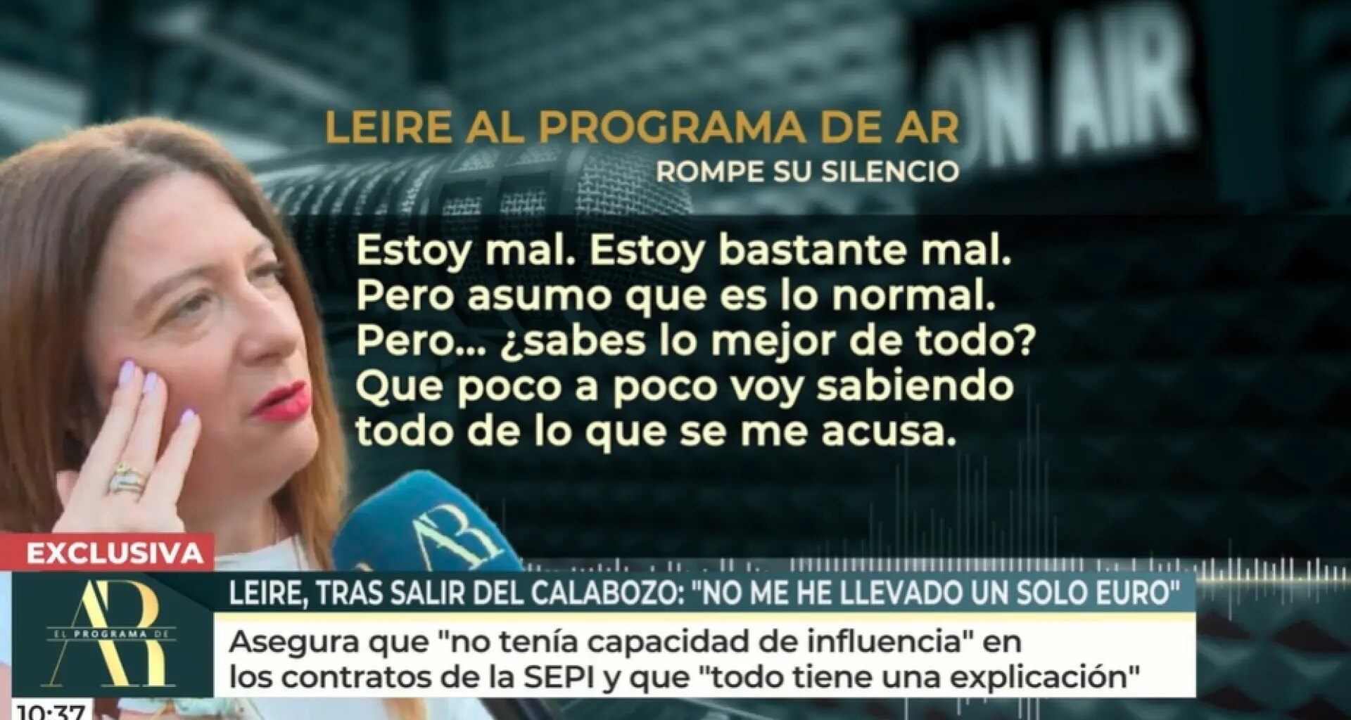 "Hablaré y el juez lo va a entender todo. Tengo la conciencia muy tranquila"