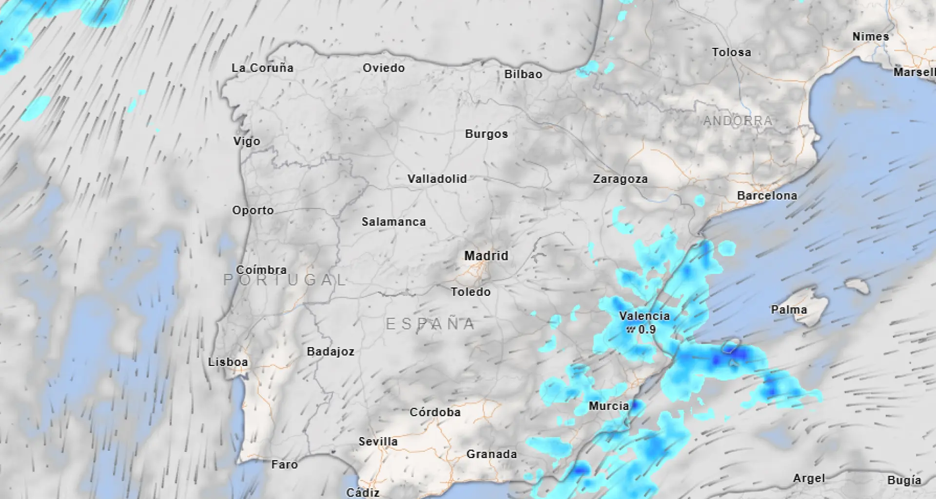 Ocho provincias estarán en alerta este miércoles por lluvias, tormentas, oleaje y nieblas