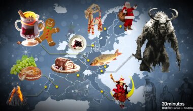 el mapa de las tradiciones navideñas en Europa