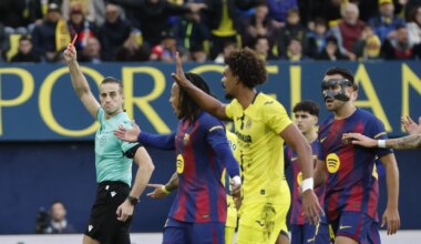 Así fue la polémica roja directa a Renato Veiga por una entrada a Lamine Yamal en el Villarreal