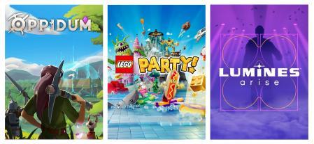 'Oppidum', 'LEGO Party!' y 'Lumines Arise'