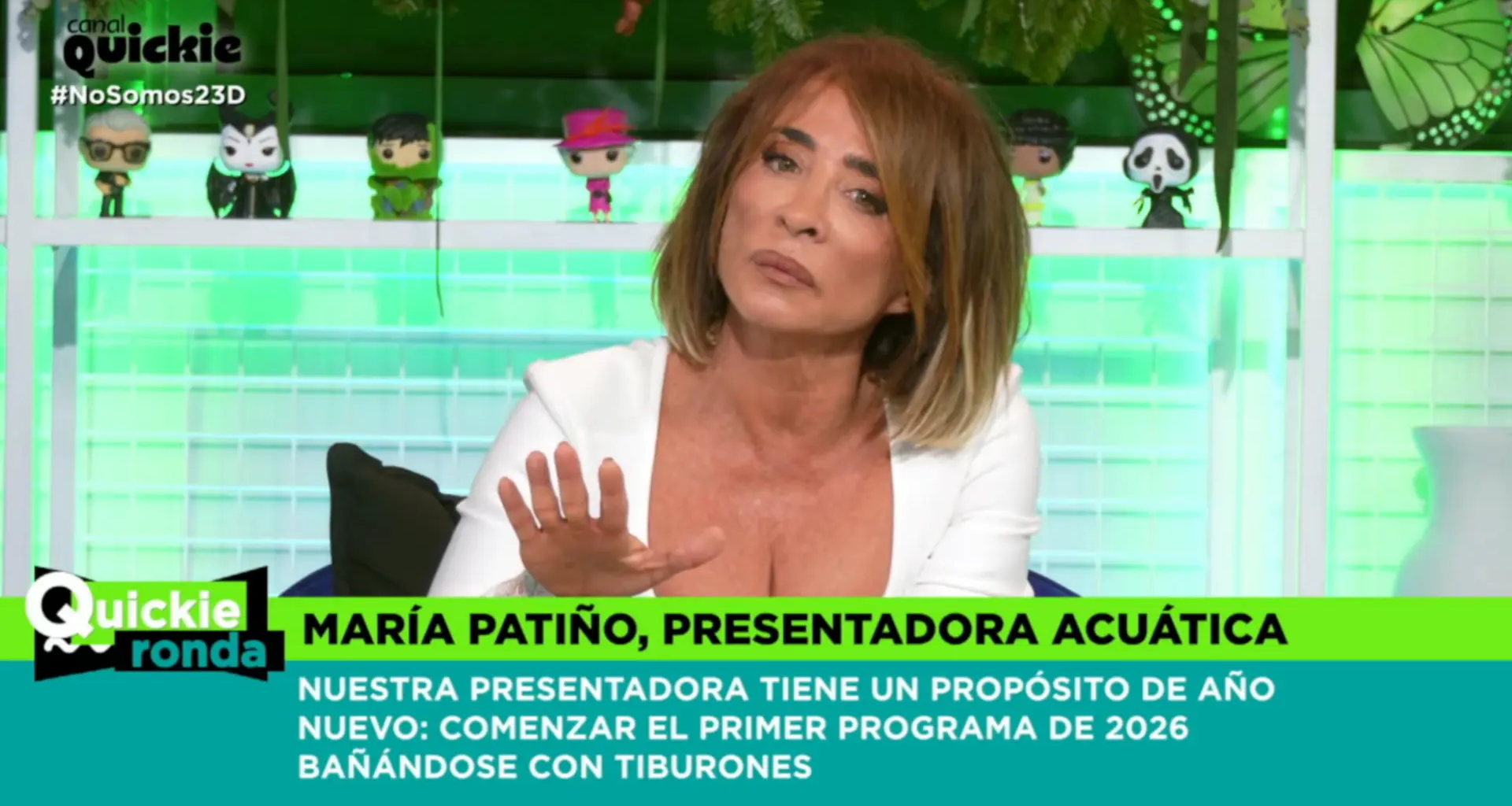 María Patiño se bañará con tiburones en el primer programa de 'No somos nadie' de 2026: "Me comprometo"
