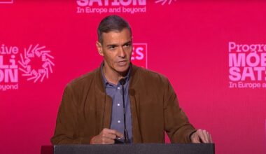 Pedro Sánchez, en la clausura del congreso de los socialistas europeos en octubre.