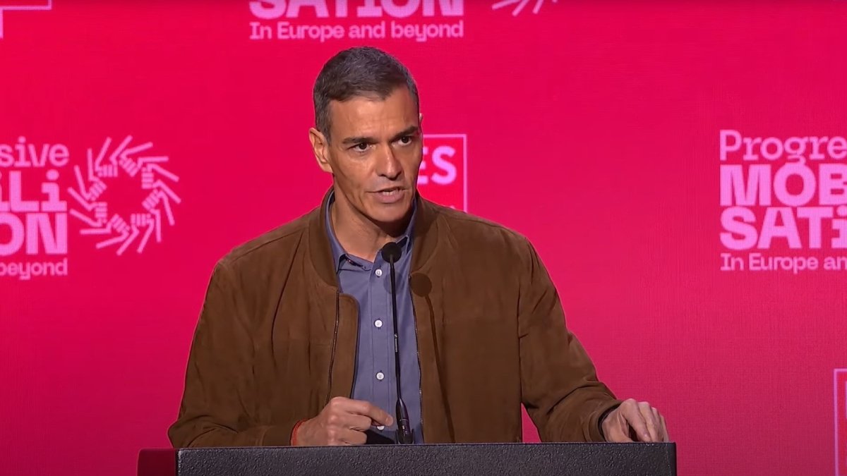 Pedro Sánchez, en la clausura del congreso de los socialistas europeos en octubre.