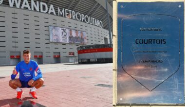 Courtois 'desaparece' del Paseo de Leyendas del Atlético