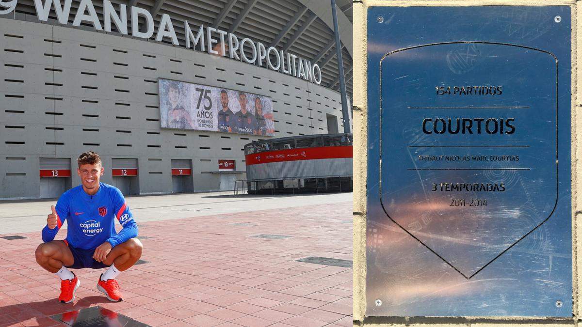 Courtois 'desaparece' del Paseo de Leyendas del Atlético