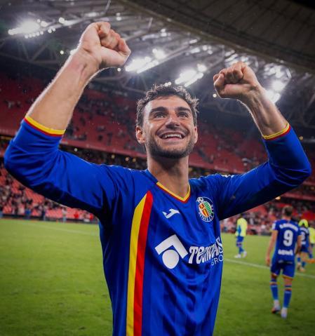 Juan debutó en Primera División con el Getafe C. F. en 2020.