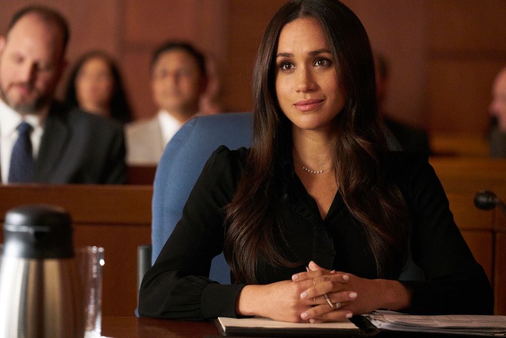 Meghan Markle como Rachel Zane en el capítulo 709 de 'Suits'.