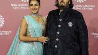 Anant Ambani y Radhika Merchant, en un evento en Bombay
