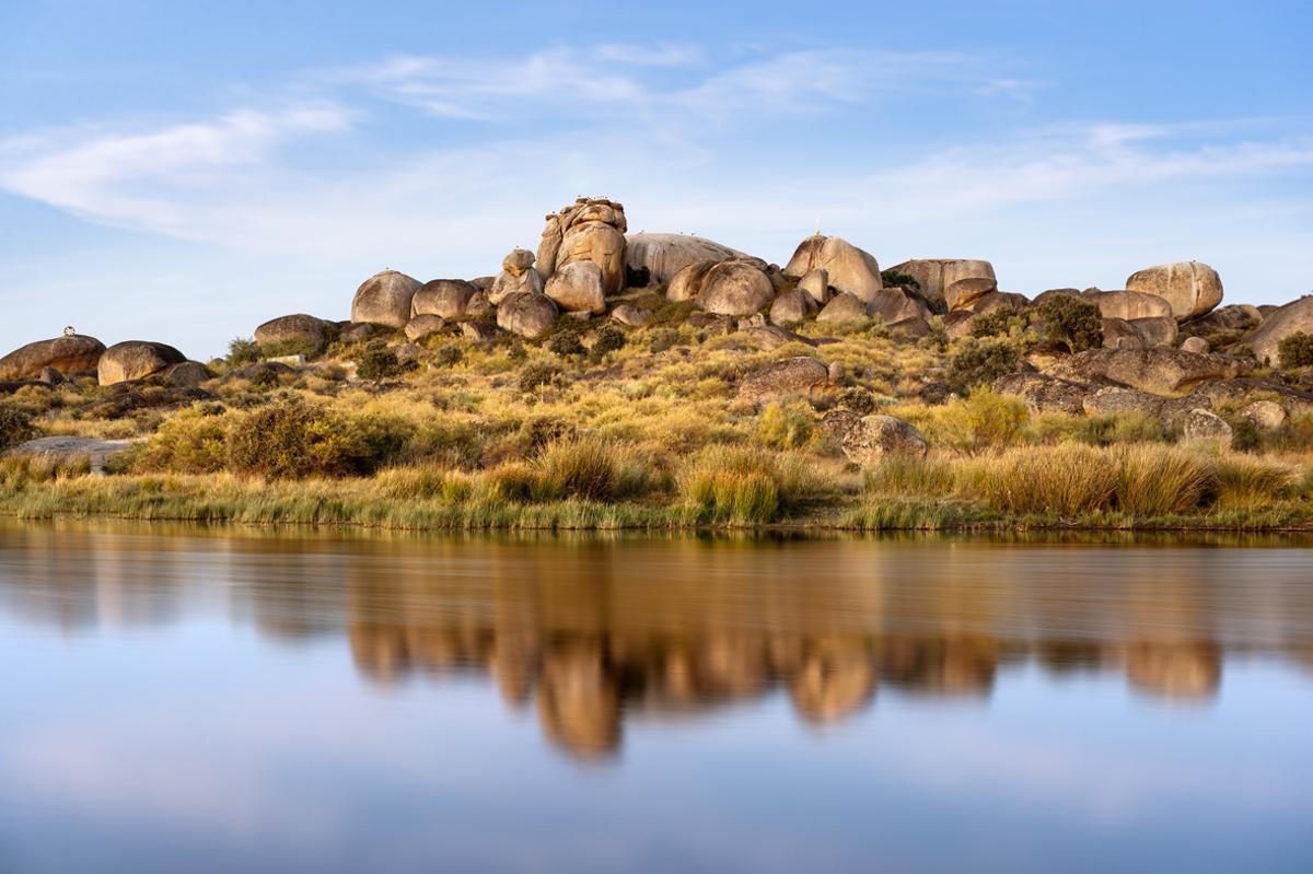 imagen panorámica de Los Barruecos de Malpartida de Cáceres.