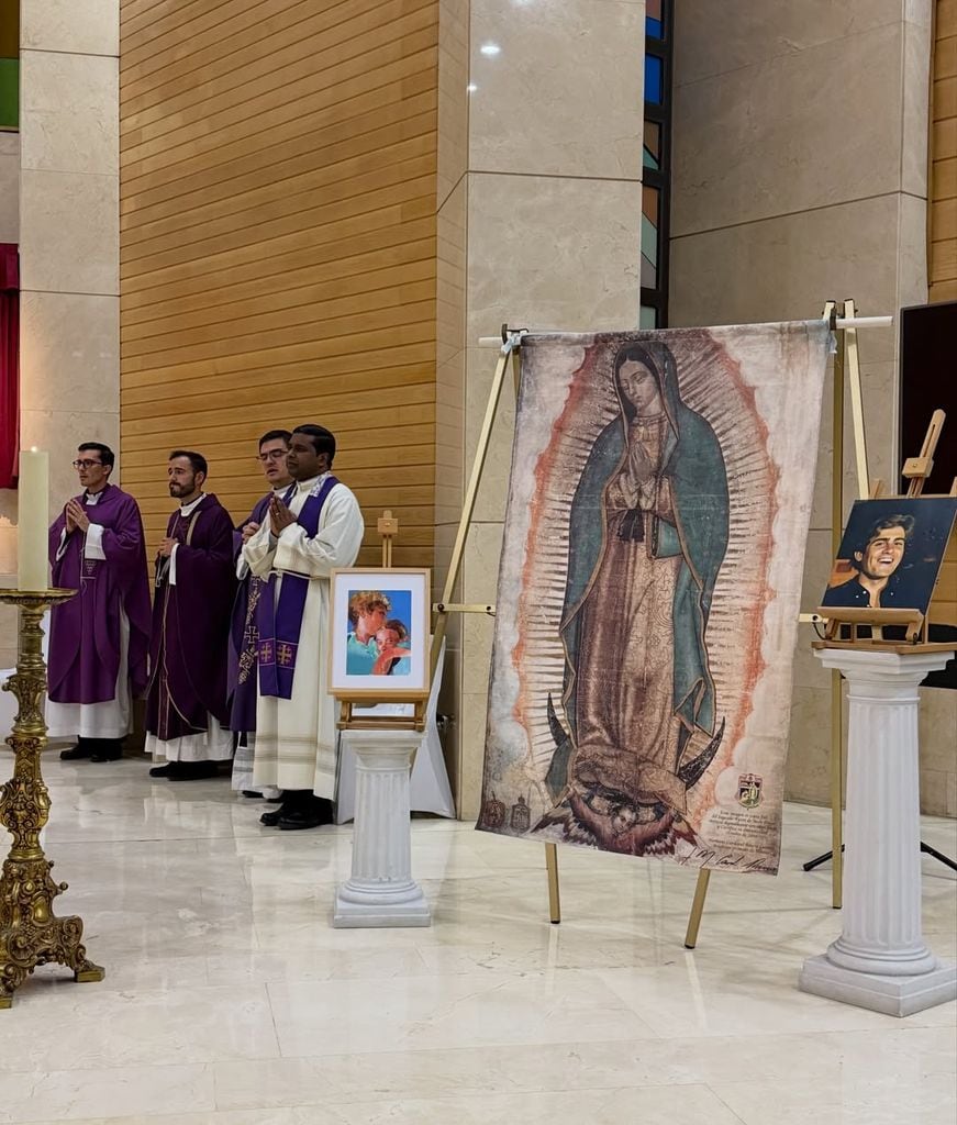 El funeral de Pedro ante la Virgen de Guadalupe