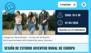Sesión de estudio para la juventud rural europea