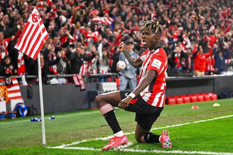 Nico Williams es la figura estelar de Athletic Bilbao; viene de convertir un gol ante Levante