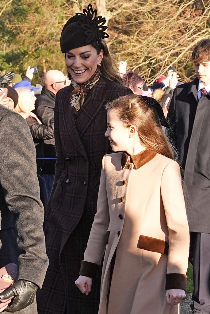 Kate Middleton, princesa de Gales, en Sandringham para la tradicional misa de Navidad.