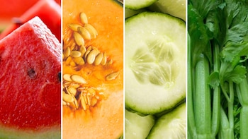 Consumir sandía, melón y pepino