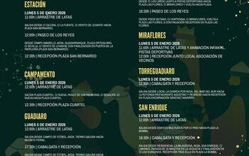 Las barriadas recibirán a los Reyes Magos de Oriente