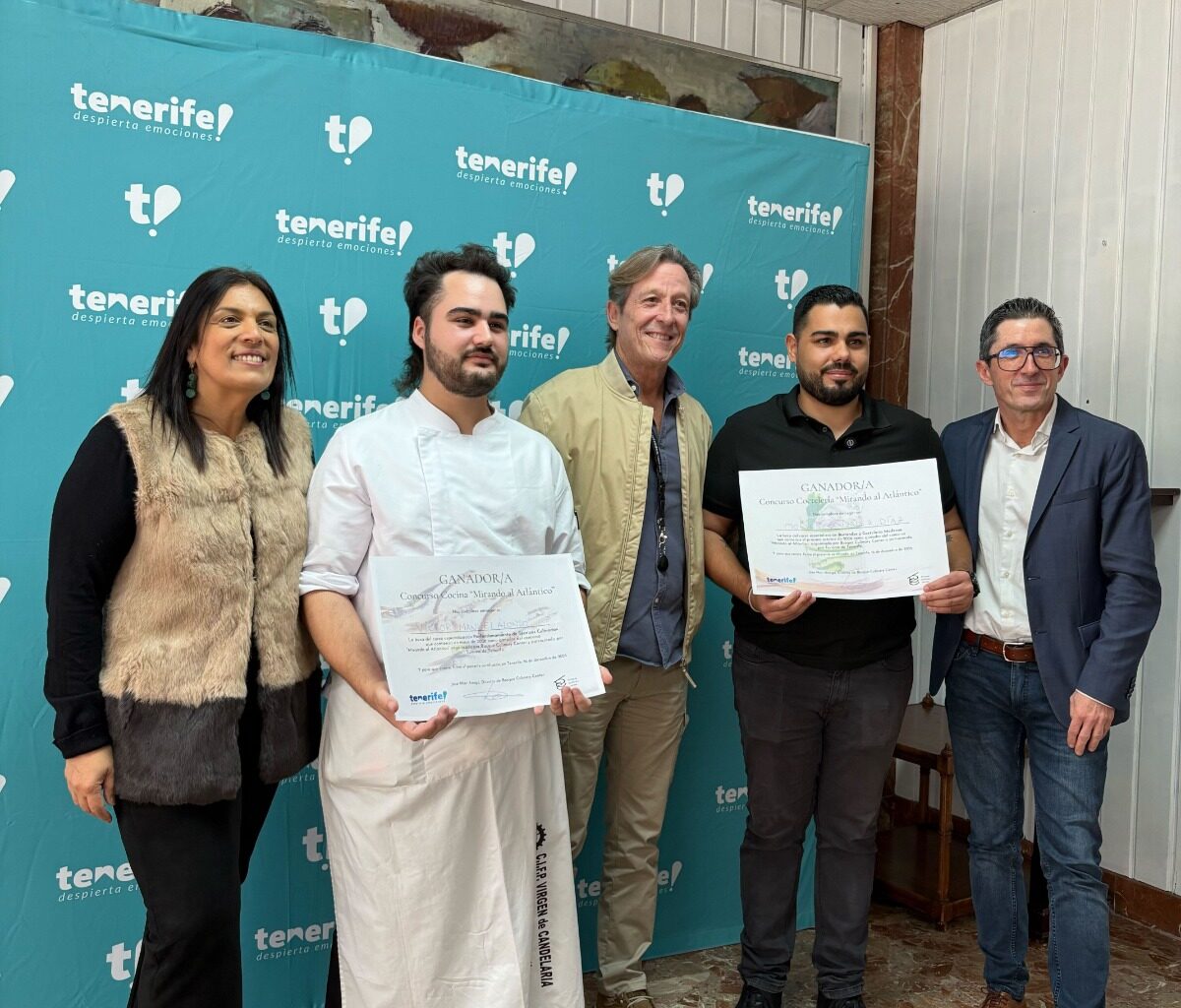 Moisés González y Víctor Manuel Alonso, ganadores de los concursos de coctelería y cocina organizados por Turismo de Tenerife y Basque Culinary Center