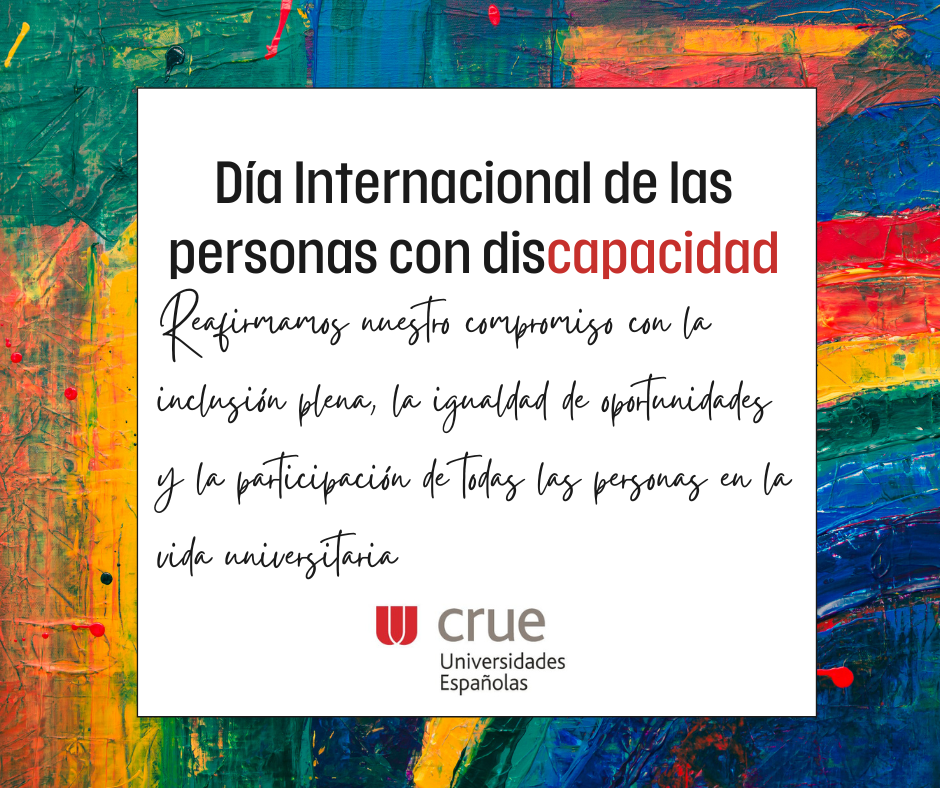 CRUE se suma a la celebración del Día Internacional de las Personas con Discapacidad