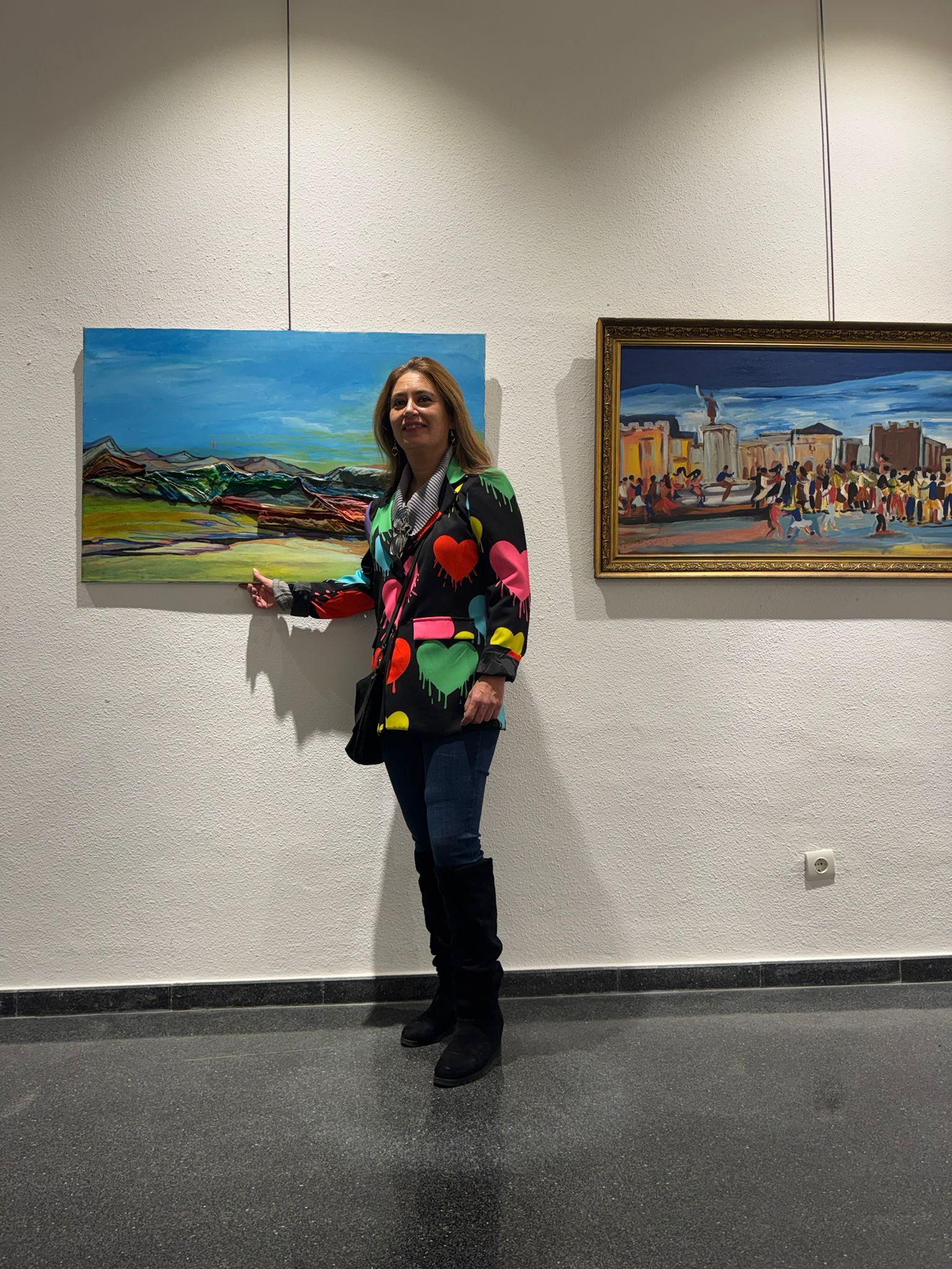 La pintora Leduina Blanco