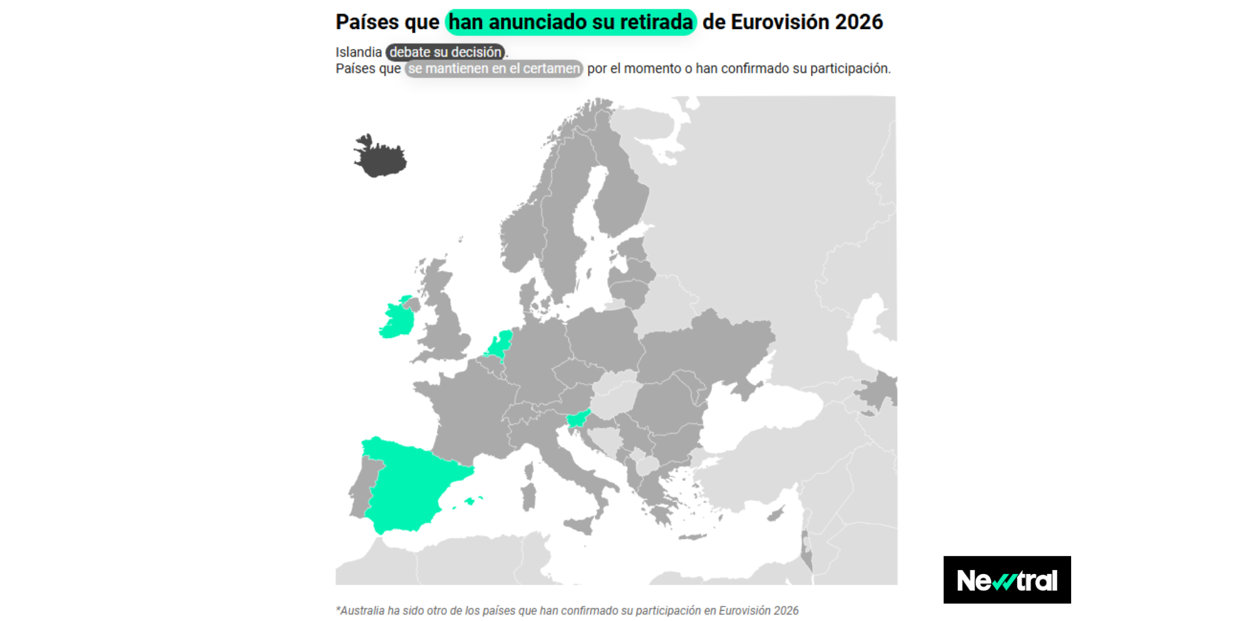 Qué países se han retirado de Eurovisión 2026 por Israel