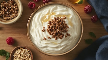 El yogur natural con probióticos