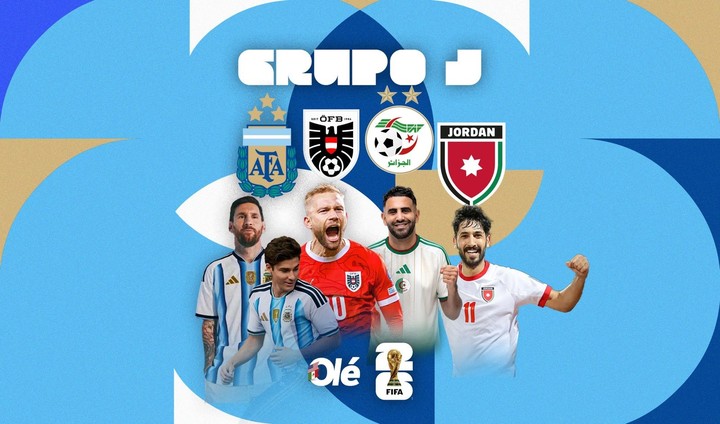 Los rivales de la Selección Argentina en el Mundial 2026: Austria, Argelia y Jordania, en el grupo J.