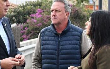 El alcalde visita las obras de mejora en la avenida El Conchudo