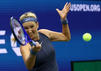 Azarenka, en acción durante el