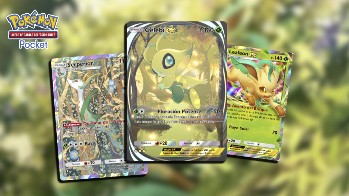 Celebi ex es el nuevo terror de las Megaevoluciones en JCC Pokémon Pocket