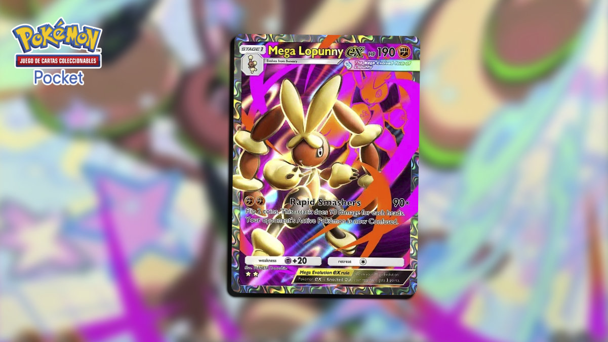 El mazo de Mega Lopunny prácticamente se juega solo en JCC Pokémon Pocket