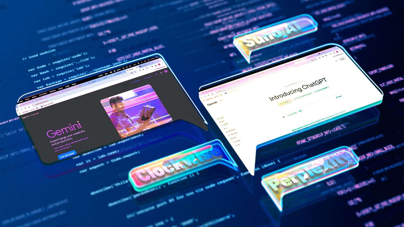 Collage de aplicaciones de Inteligencia Artificial.