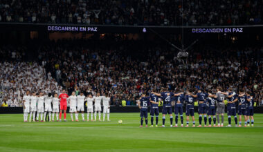 Minuto de silencio en el Bernabéu