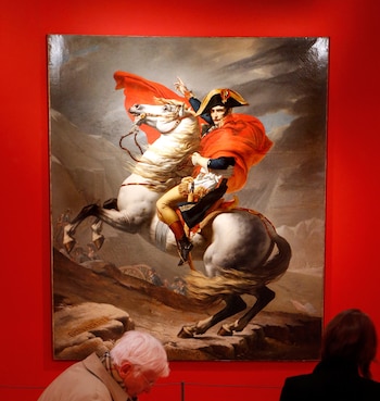 "Napoleón cruzando los Alpes", cuadro