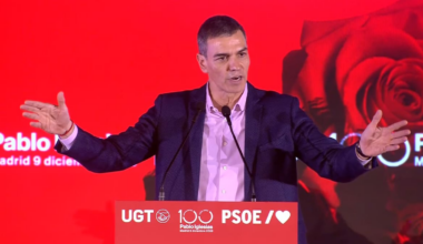 Sánchez en el evento del PSOE.