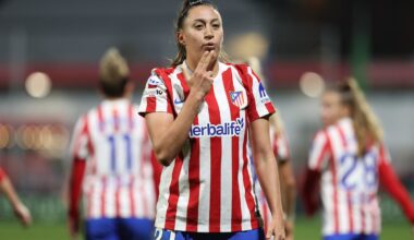 Fiamma celebra su gol ante el Bayern este miércoles en el Centro Deportivo Wanda, en Alcalá de Henares.
